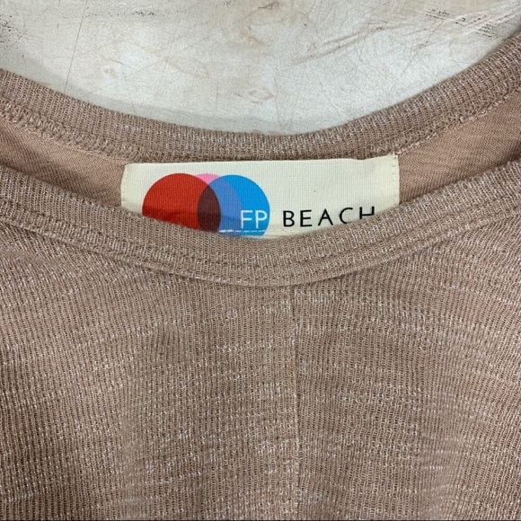 FREE PEOPLE tigereye beige knit BiCoastal romper - Picture 3 of 7